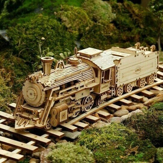 Wooden Mechanical Train Puzzle Set