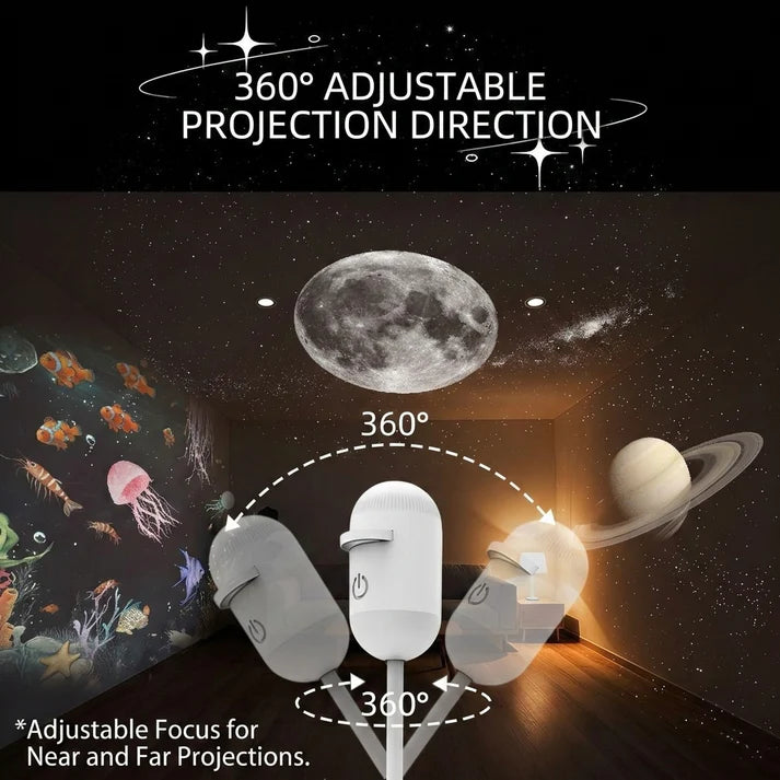 Mini Portable Galaxy Projector Night Light Lamp