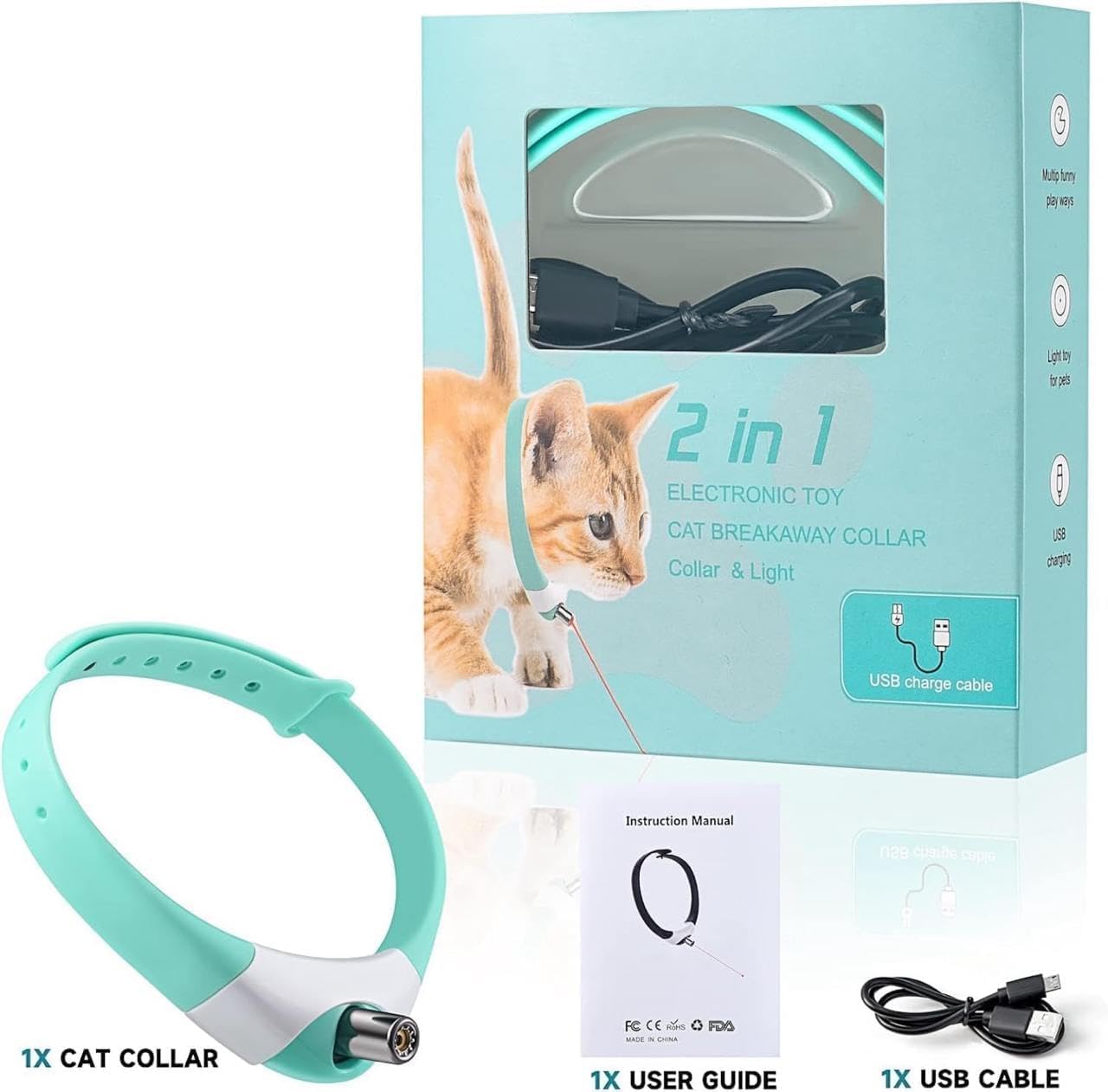 Rechargeable Laser Cat Collar