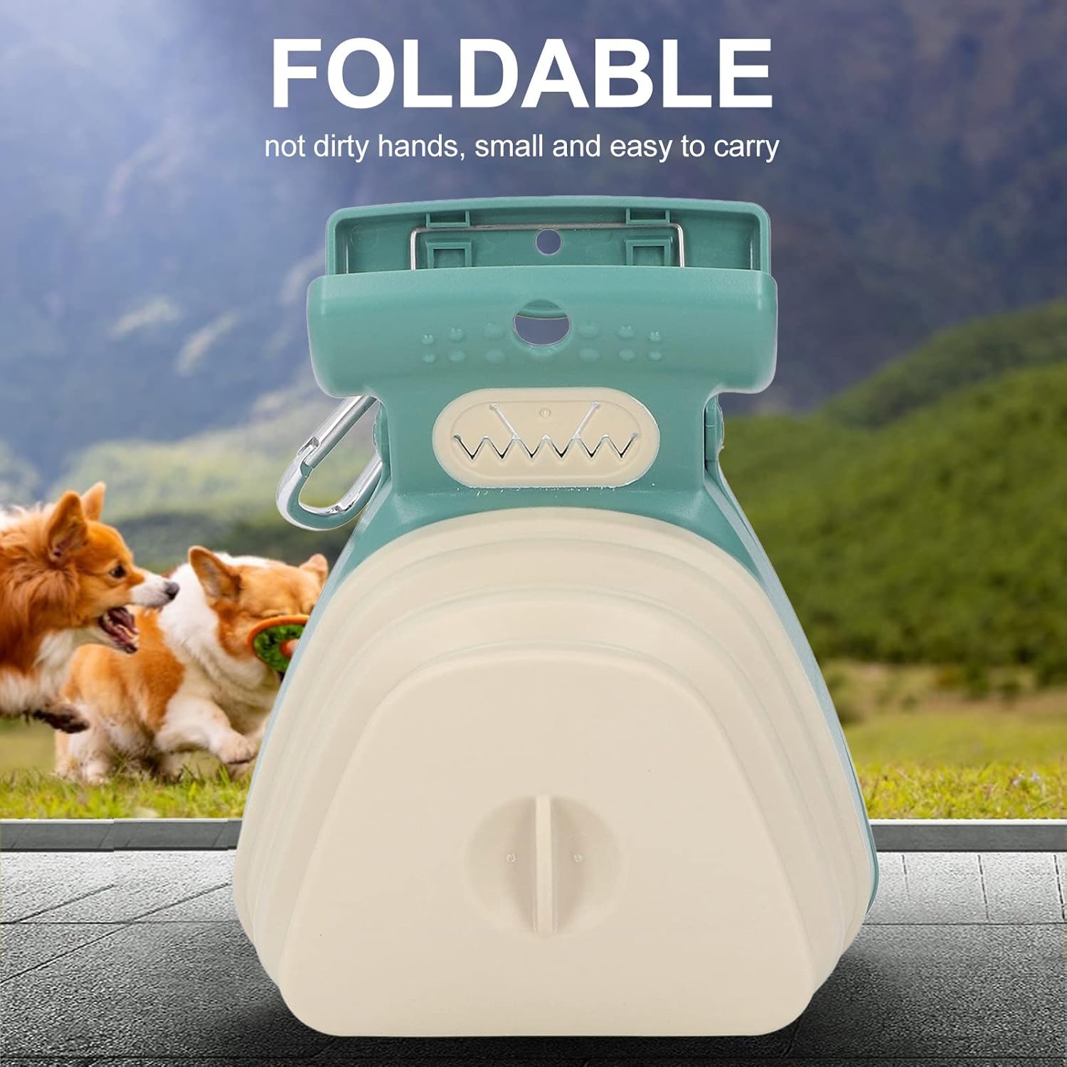 Portable Handheld Dog Pooper Scooper With Inbuilt Poop Bags Tray