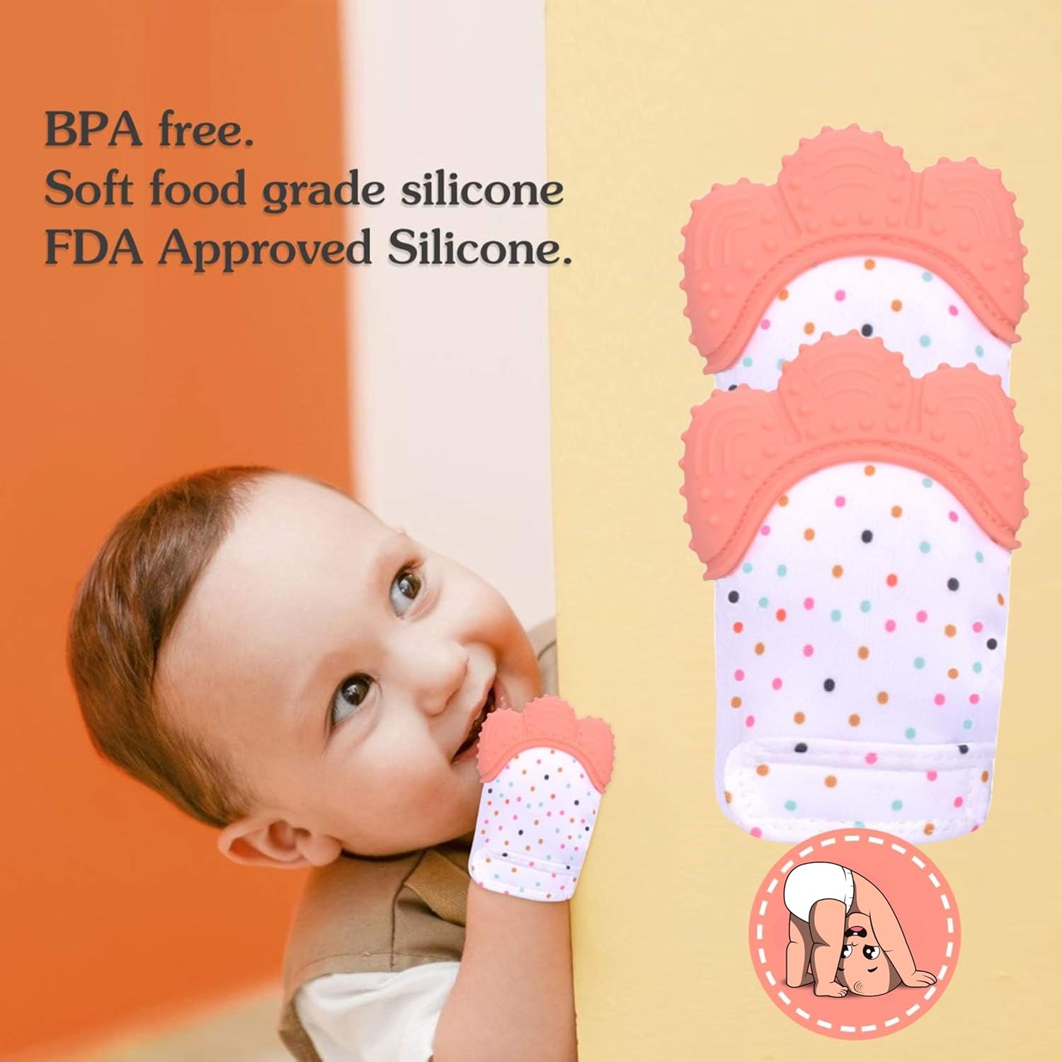 Baby Soft Teether Gloves - (Set of 2)