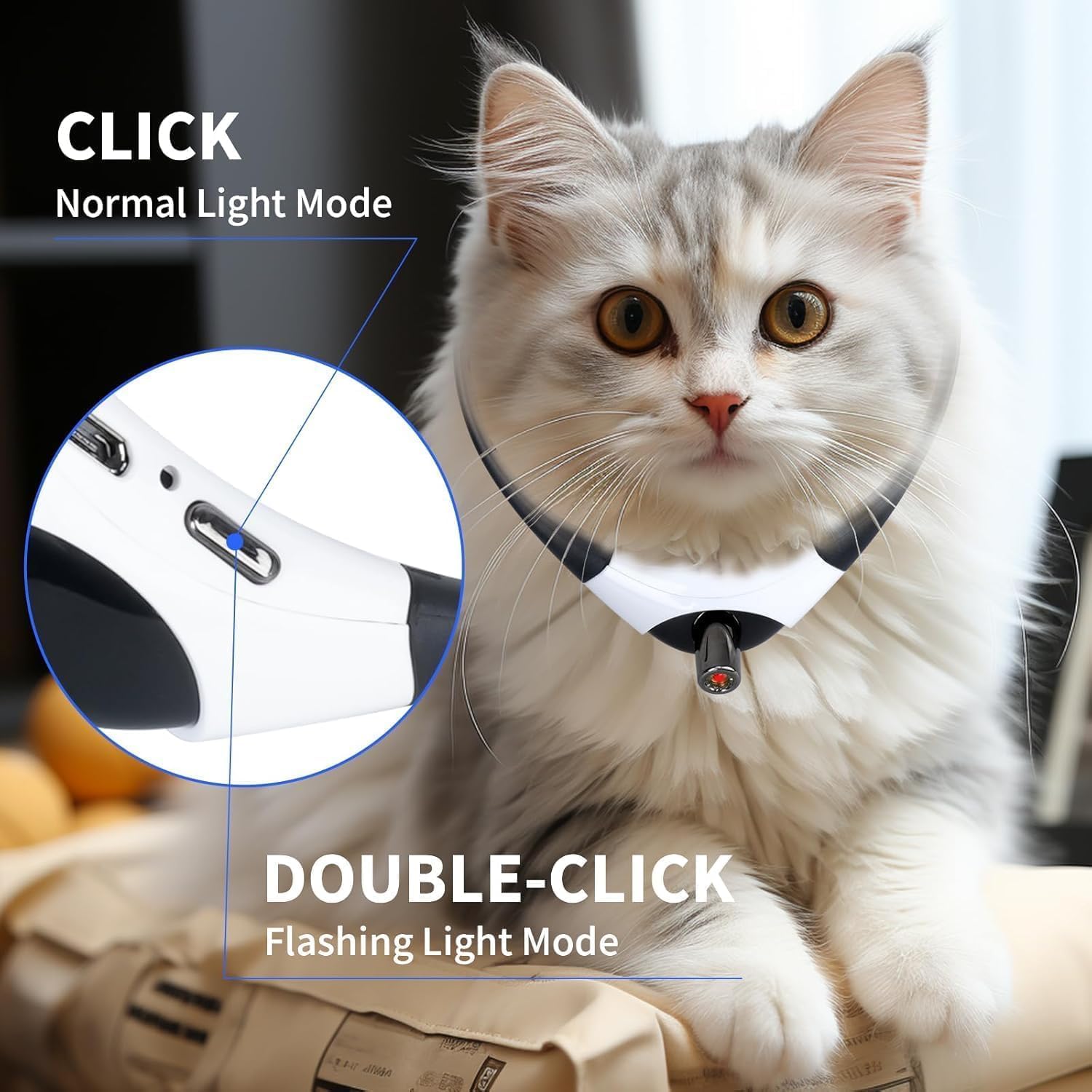 Rechargeable Laser Cat Collar