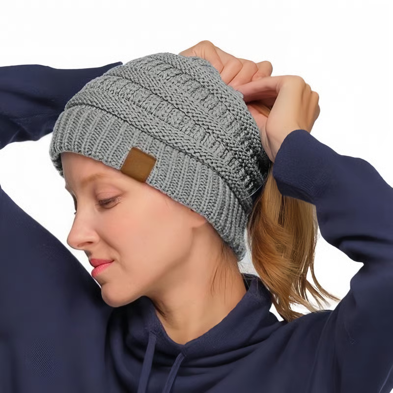 Woman's Ponytail Ultra-Soft Beanies