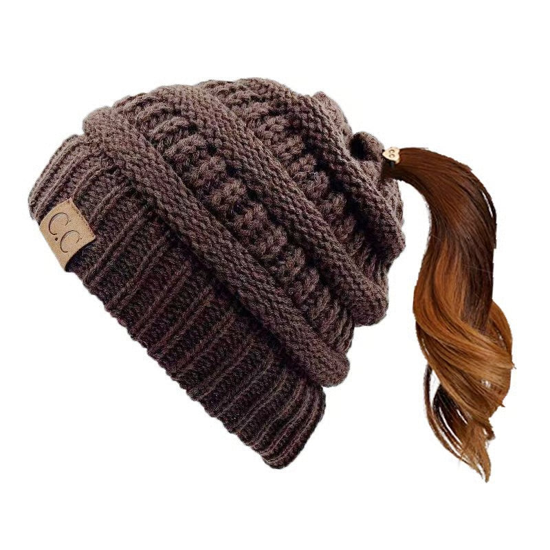 Woman's Ponytail Ultra-Soft Beanies
