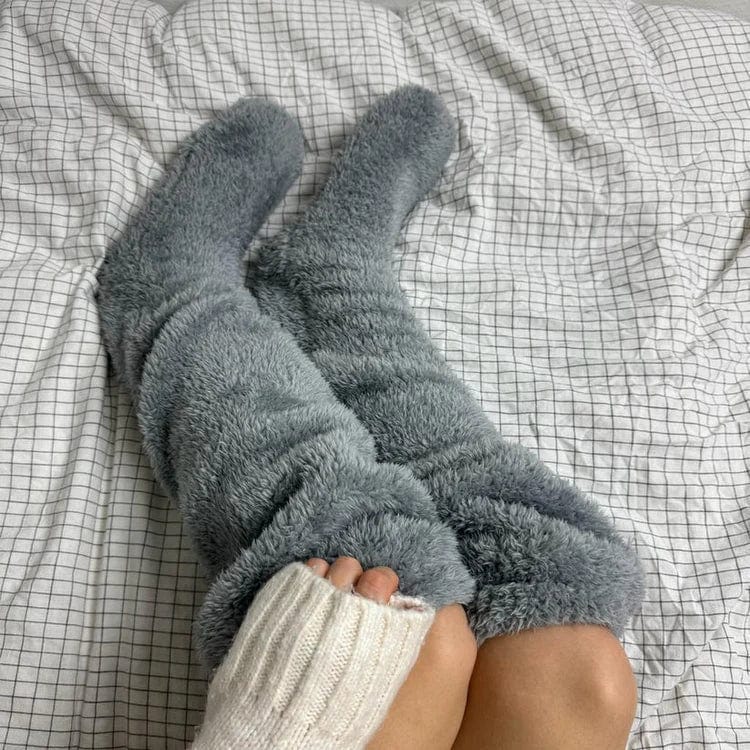 Cozy Snuggle Paws Thigh High Socks