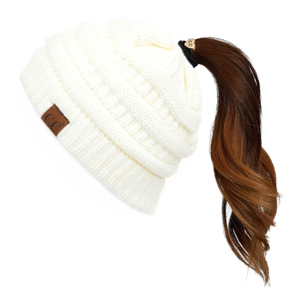 Woman's Ponytail Ultra-Soft Beanies